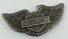 TM Harley Davidson Vtg Belt Buckle Motor Cycles Winged Logo Motorcycle Wings