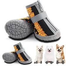 4Pcs/Set Dog Shoes Boots Paw Protectors for Winter Snow Walking Indoor Anti Slip