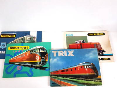 TRIX EXPRESS 4 Kataloge von 1959, 1963, 1964, 1965 sehr gut erhalten
