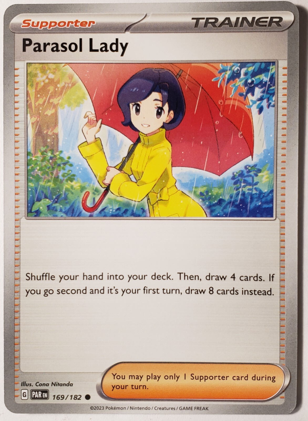 Parasol Lady 169/182 NM Pardox Rift Scarlet Violet Pokemon Card $2 Combined Ship
