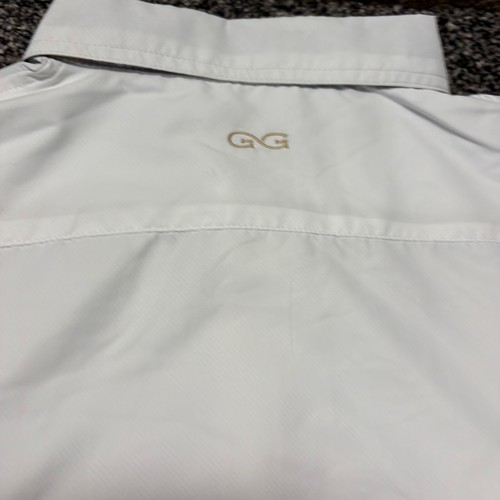 GameGuard Vented Shirt Mens Large White Long Sleeve Microfiber Fishing Button Up - Picture 10 of 11