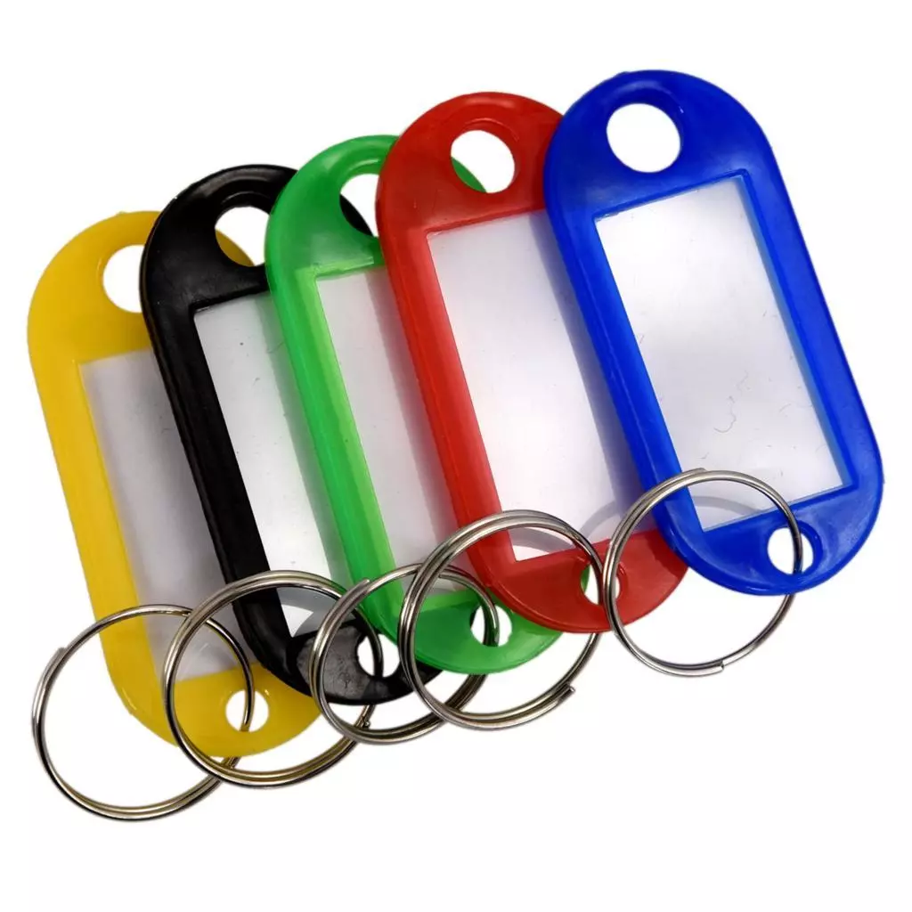 Tag Soft Plastic Keychains - 10 pack - Small Key Tag Chain For Staying  Organized - Rubber Key Ring Keychain – Black - Walmart.com