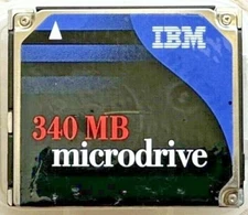 IBM 340MB Microdrive - CF+ Type II, Model DMDM-10340 - 22L0046 - TESTED
