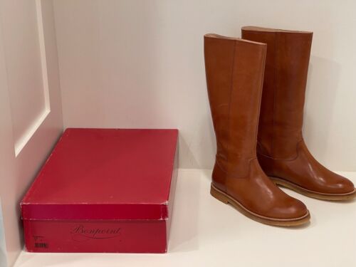 Brand New With Box - Size 35 - US size 4 - Exceptional leather boots Bonpoint - Imagen 1 de 7