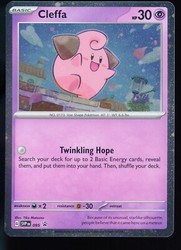Cleffa 095 Scarlet & Violet Black Star Promo