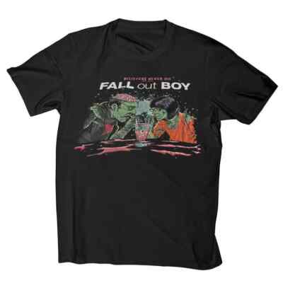 Vtg Fall Out Boy Believers Never Die Part Deux Tour 2009 Black T-shirt.webp