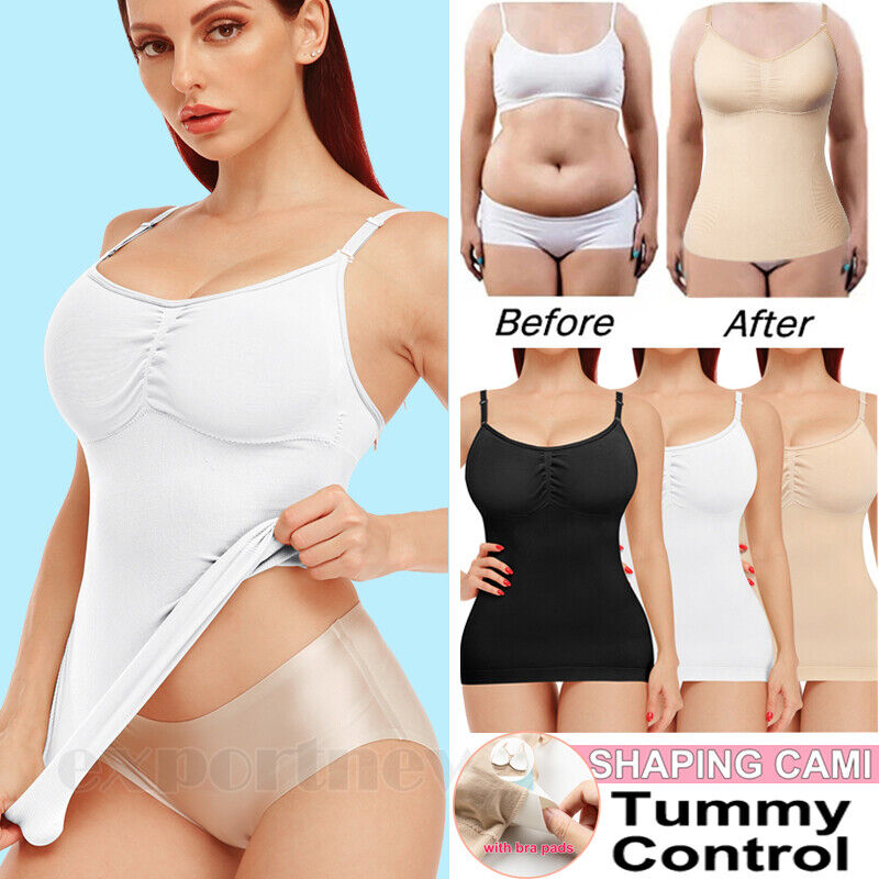 COMFREE Women's Waist Trainer Shapewear Slimming Body Shaper Cami Camisole  Sexy V Neck Tank Top Tummy Control Tops 