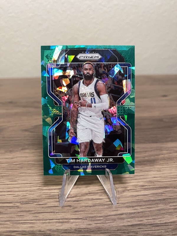 2021-22 Panini Prizm Basketball Tim Hardaway Jr. Green Cracked Ice Prizm SP