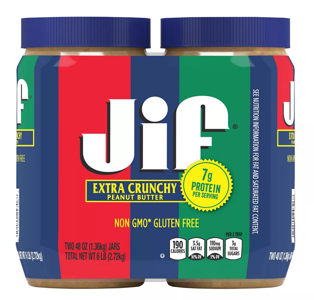 Jif Extra Crunchy Peanut Butter (48 oz., 2 pk.)