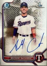 2022 Bowman Chrome Anthony Gutierrez 1st Bowman Autograph