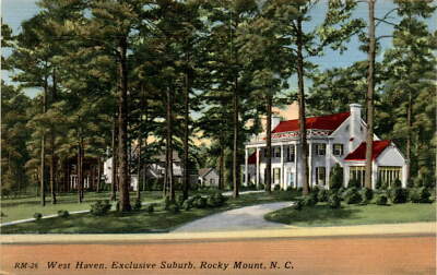 West Haven, Rocky Mount, N. C., Asheville, U. S. A. Postcard