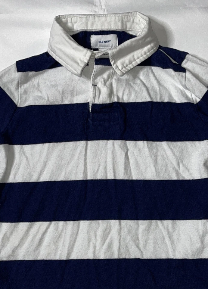 Preowned- Old Navy L/S Pullover Rugby Shirt Boys (Size S/6-7) - Image 2 of 4