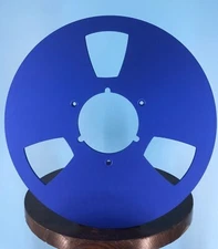 Burlington Recording 10.5" BLUE NAB METAL FLANGES-PAIR w/ 1/2" Hardware RTM ATR