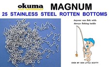 25 OKUMA ROTTEN BOTTOMS QUICK RELEASE LEAD WEIGHT LINKS FOR SEA FISHING RIGS