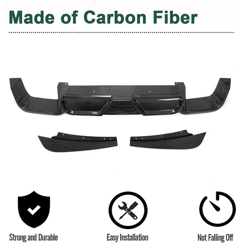 REAL CARBON Rear Bumper Diffuser Lip Spoiler For BMW X3 M F97 Competition 19-21 - Picture 5 of 12
