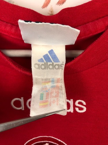 Vintage 90's Adidas Nurnberg Football Shirt Soccer Train Red Jersey Trikot Sz M - Picture 10 of 15