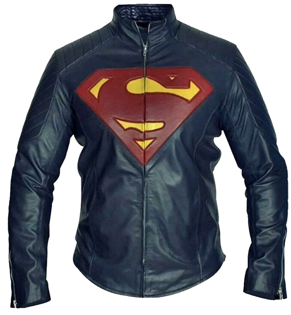 Superman leather sale jacket