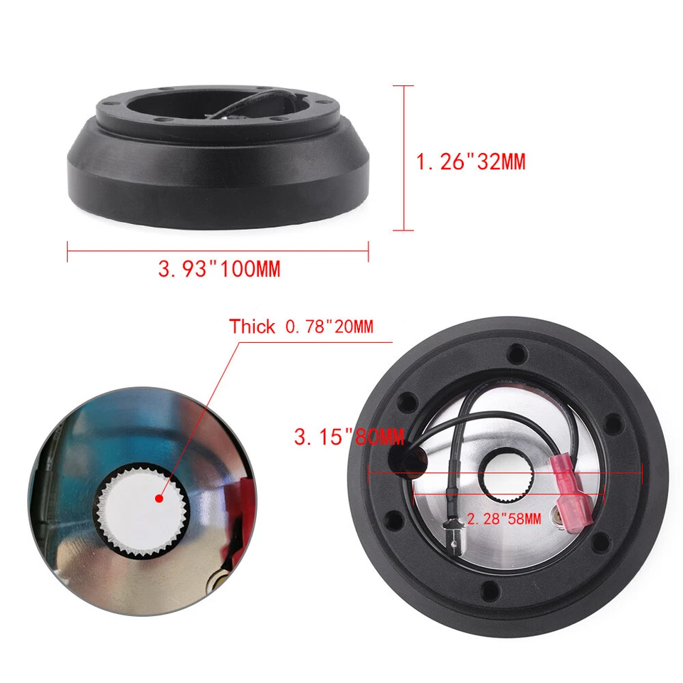 14" Steering Wheel+Quick Release+Hub Adapter 160H For Mazda Miata RX-7 MX-3 MX-6 Foto 4 de 4
