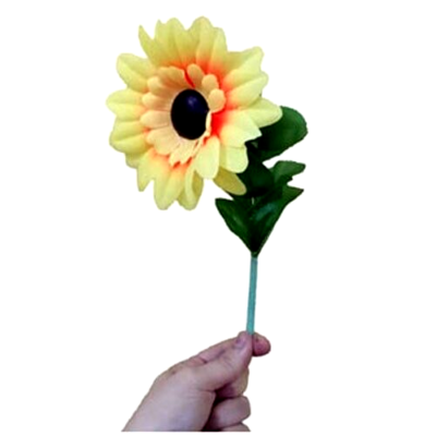 CLOTH DROOPING SUNFLOWER Clown Gag Wilting Comedy Magic Trick Sun