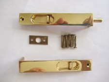 Polerowana mosiężna beczka Śruby przesuwne X2 Drzwi łazienkowe Szafy Nowe Nieużywane