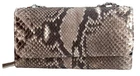 Authentic Snake Skin Women's Chain Clutch Bag Purse Baguette Zipper Bag