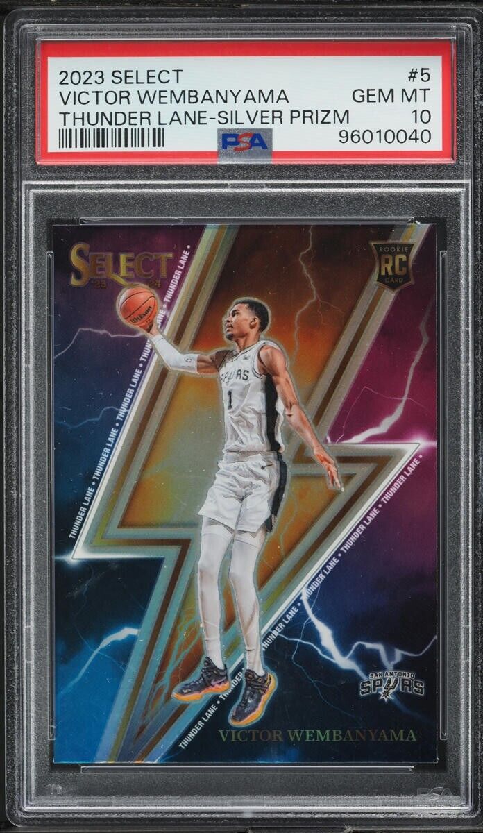 2023 Select Thunder Lane Silver Prizm #5 Victor Wembanyama ROOKIE RC PSA 10 GEM