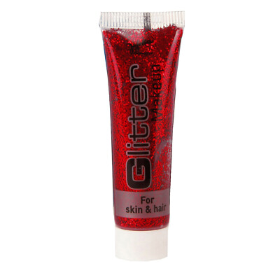 GLITTER MAKE UP ROT # Karneval Fasching Elfe Kostüm Party Glitzer Schminke Farbe