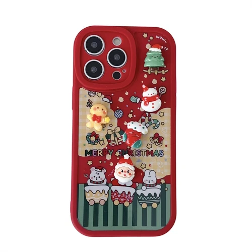Custodia telefono 3D bella natalizia per Apple iPhone 7 8 X 11 12 13 14 15 16 - Foto 16 di 37