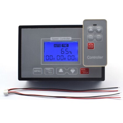 60 A Speed Controller PWM DC Motor Timing Reversible Remote Control LCD Display