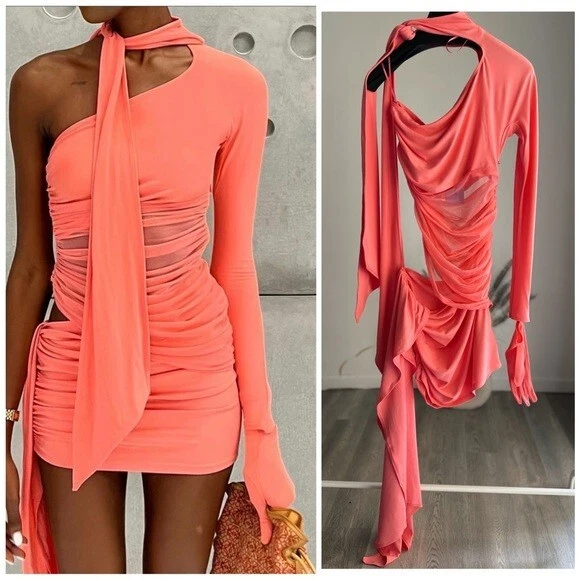 h&m pink dress