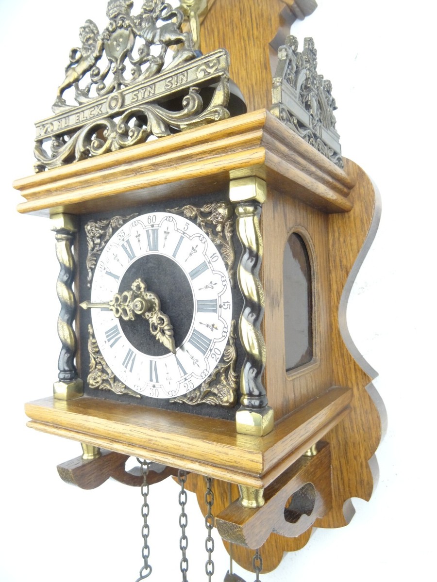 Zaanse Vintage Antique Warmink Dutch Wall Clock 8 day (Hermle WUBA