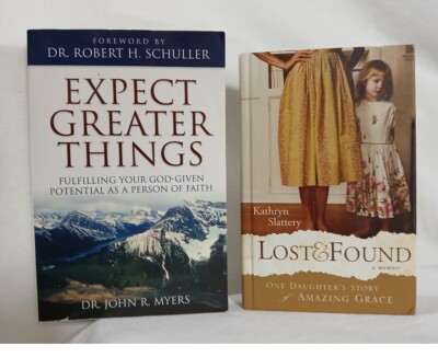 Religious 2 Book Lot Lost & Found HC Slattery/ Expect Greater Things Myers Ppb
