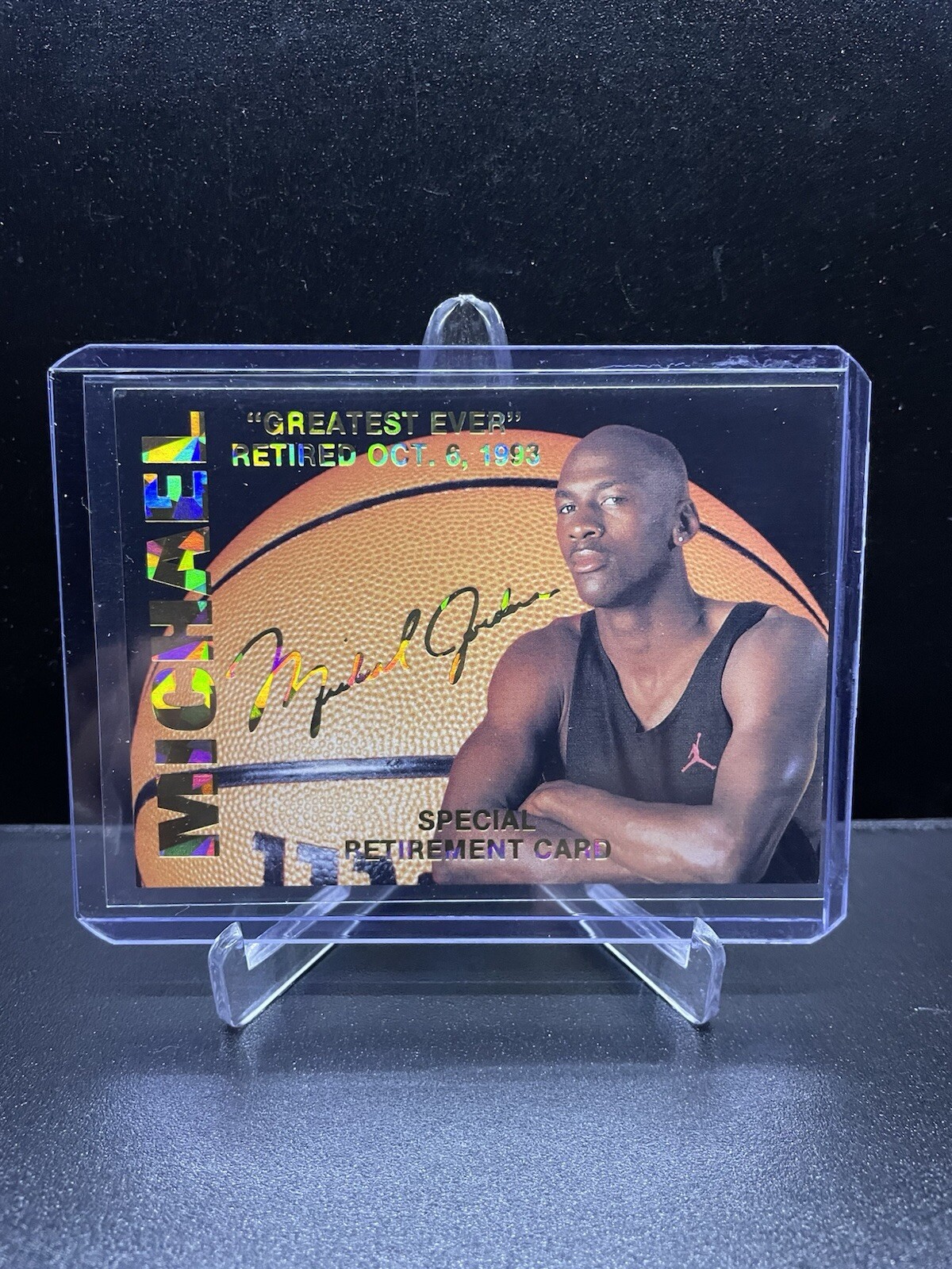 1993-94 Sports Stars Michael Jordan Special Retirement Card One Of 15,000