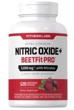 Nitric Oxide Beet Root Capsules | with Nitrates | 120 Count | Vegetarian, Non-Gm