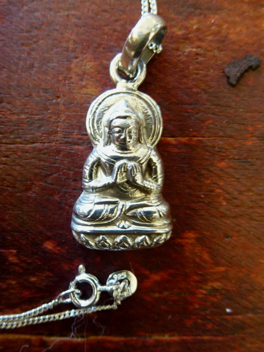 Silver buddha deals chain