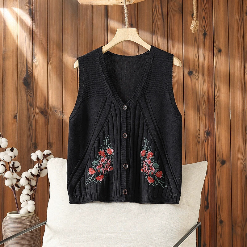 V Neck Sleeveless Black Cardigan Womens Buy Women Black Solid V