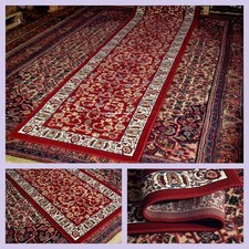 400X70 TAPPETO PASSATOIA DISEGNO NAIN ORIENTALE HERIZ COLORE BORDEAUX