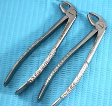 SET OF 2 GERMAN GRADE DENTAL SURGERY TOOTH EXTRACTING EXTRACTION FORCEPS MD3+MD4