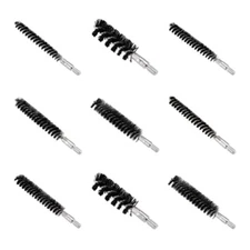 5Pcs Caliber Nylon Bristle Bore Cleaning Brush Thread with 50 Patches