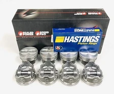 +.040 Speed Pro H400CP Flat Top Pistons & Moly Rings Kit 1970-80 Chevy SB 400