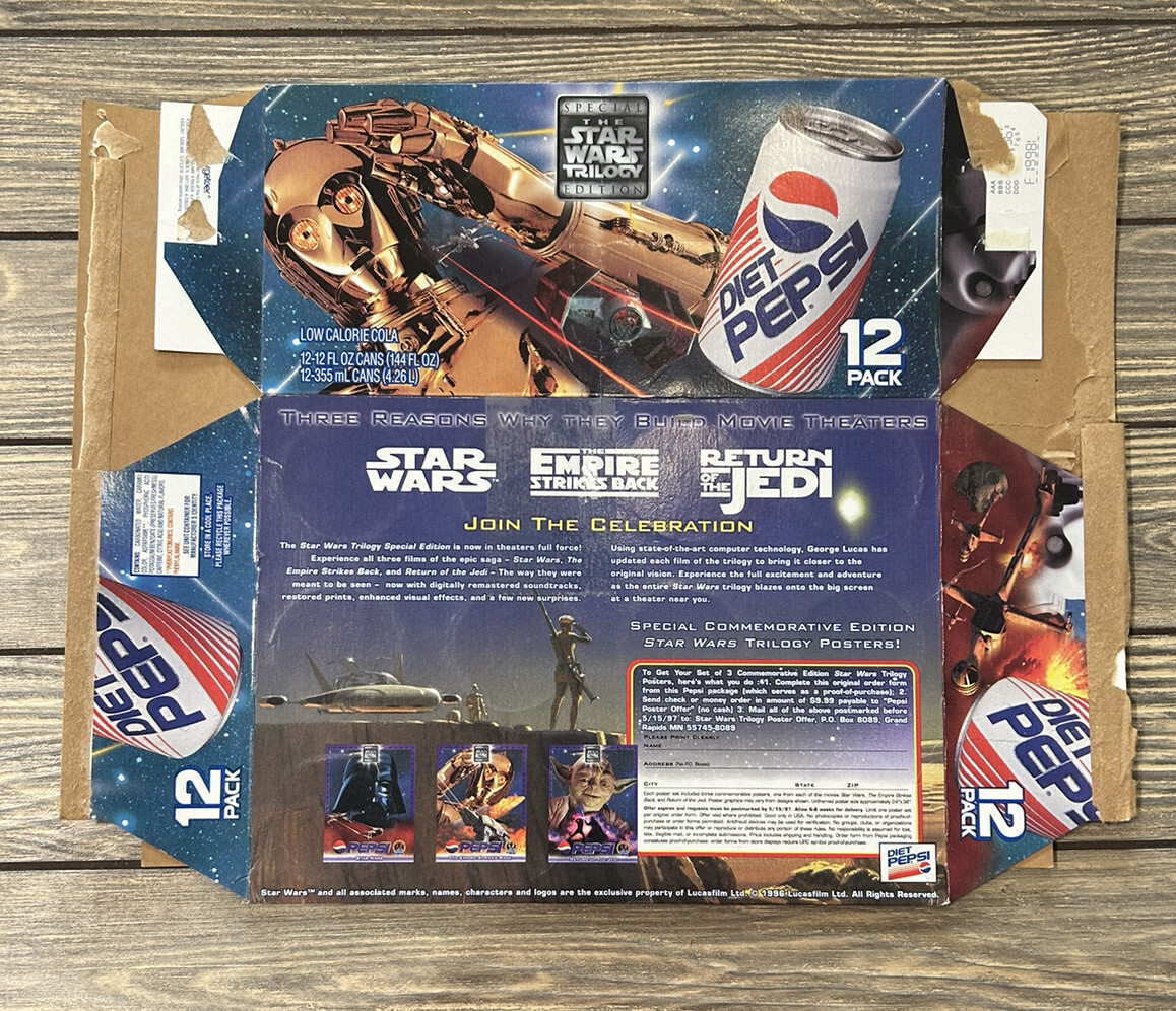 トップス PEPSI STAR WARS TRILOGY SPECIAL EDITION VTG The Star Wars Trilogy Diet Pepsi Special Edition Storm