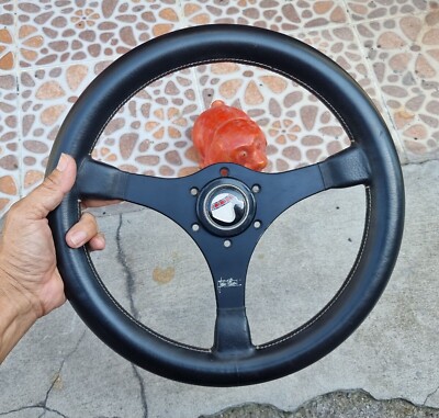 良品 MOMO JACKIE STEWART レザー巻 ステアリング 35cm 良品 MOMO JACKIE STEWART レザー巻 ステアリング 35cm 良品 MOMO