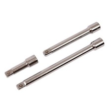 3Pc 1/2" DRIVE EXTENSION BAR SET 75,150,225mm GARAGE TOOL SQUARE SOCKET DIY HOME