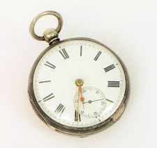 ANTIQUE BEAUTIFUL STERLING SILVER STEWART DAWSON LIVERPOOL POCKET WATCH LOWE