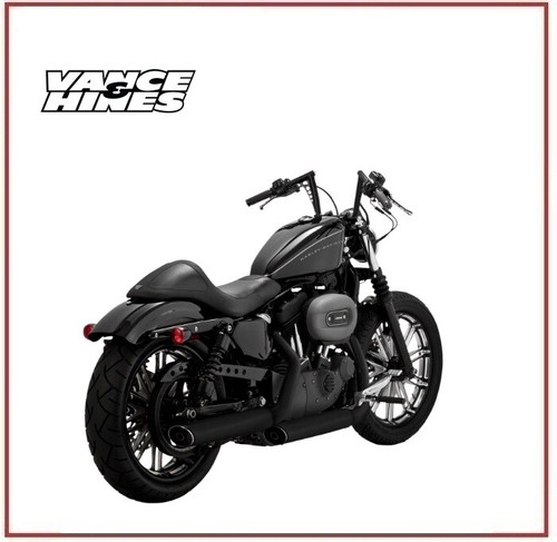 TERMINALI SCARICO TWIN SLASH NERO OPACO HARLEY SPORTSTER XL 883 1200 07 -  13 | eBay