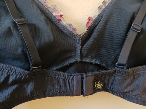 Jessica Simpson Sz Small Bralette w Removable Pads Dark Teal & Mauve Floral Pret - Picture 6 of 9