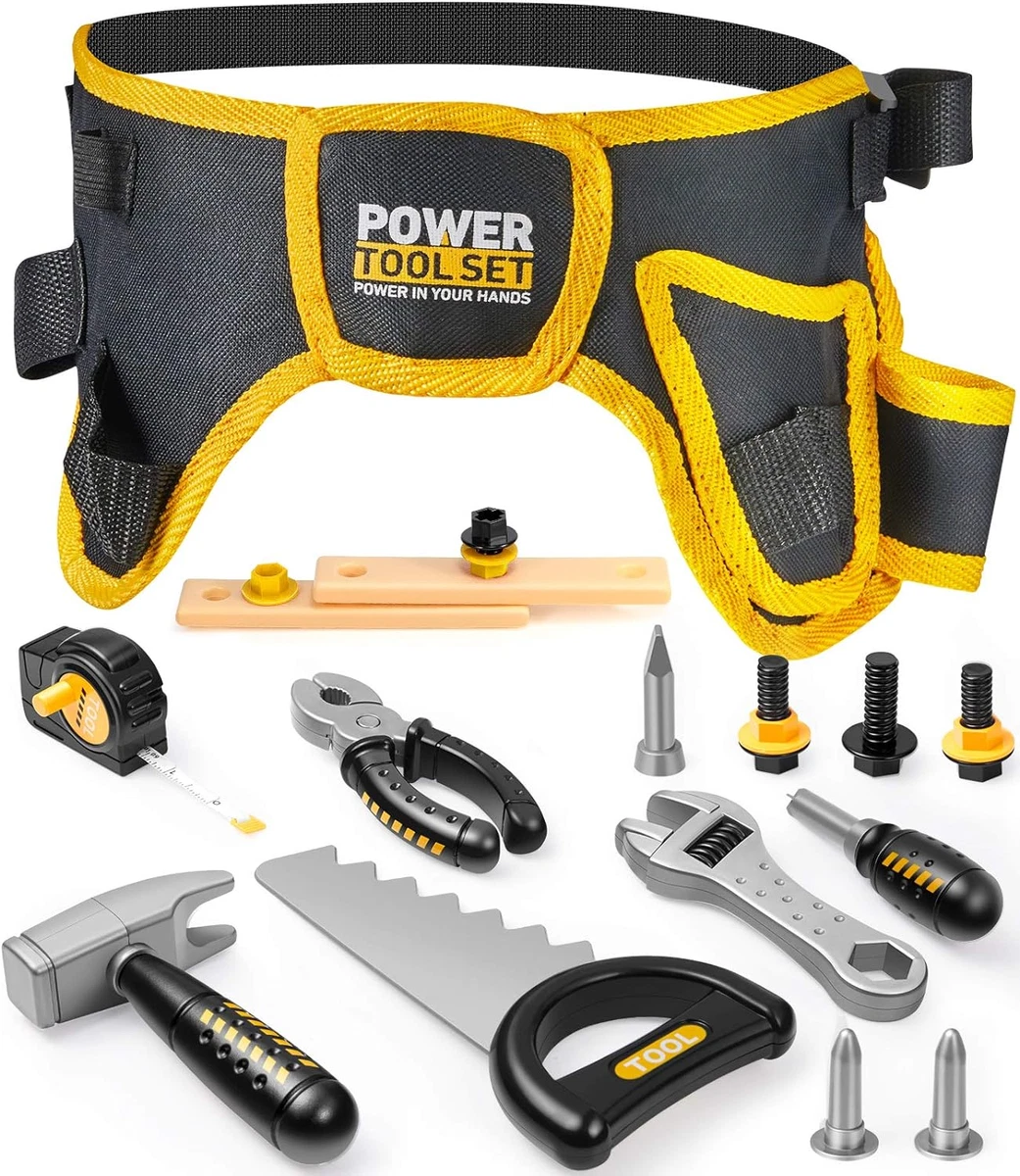 Geyiie Kids Tool Set Pretend Play Tool Set for 3 4 5 6 Years Old