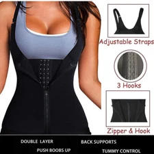 Women Shapewear Waist Trainer Slim Vest Belly Control Body Shaper Sports Tops US