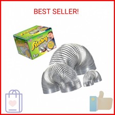 The Original Fidget Toy Pack: 1 Giant, 1 Classic, and 1 Junior Walking Metal Spr