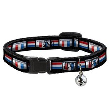 Cat Collar Breakaway with Bell CAMARO Six Badge/Stripe Black/Silver/Red/White/Bl